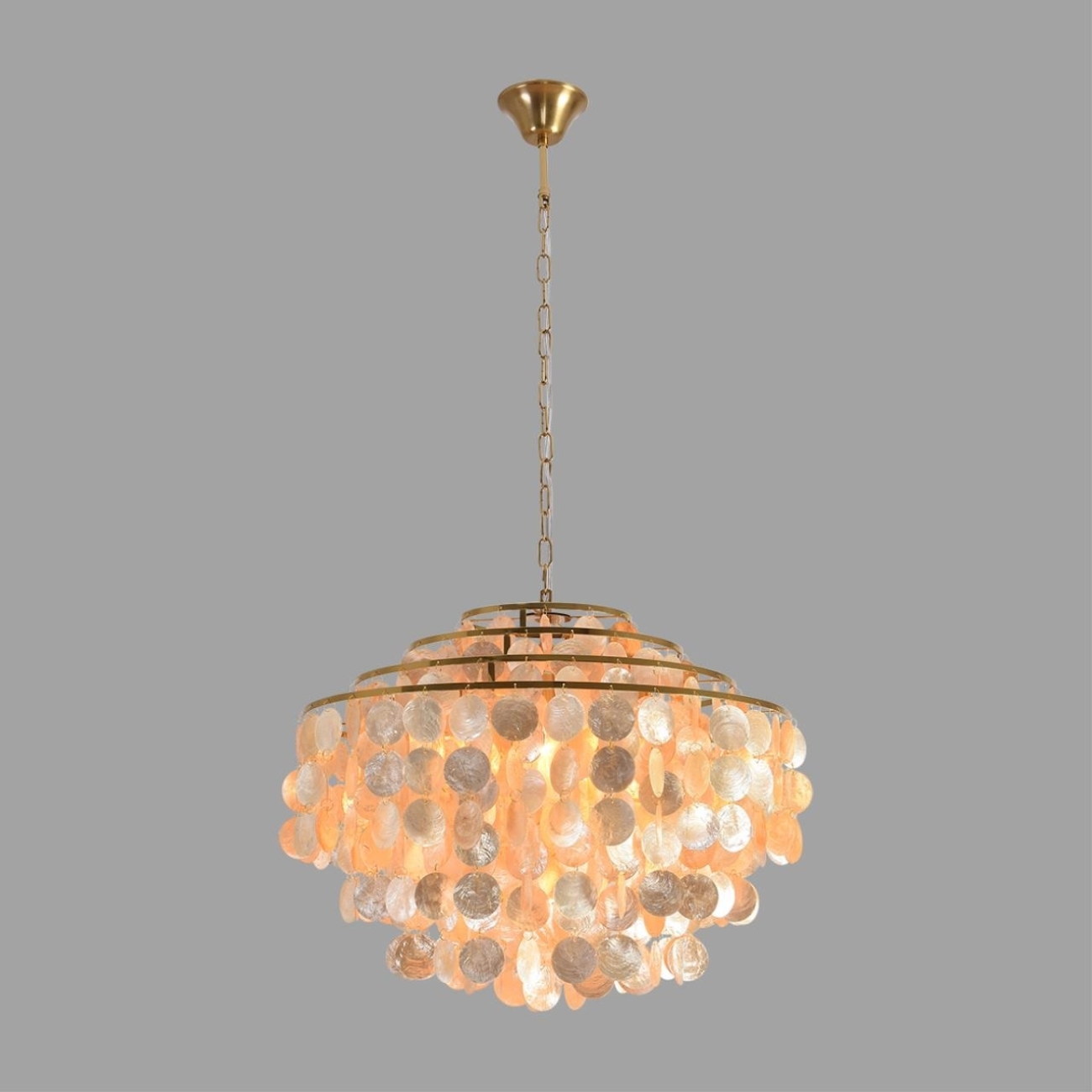 Подвесная люстра Lumion Shella 8386/6 бронза/перламутровый, металл/ракушка E14 6*40W 220V — фото 4