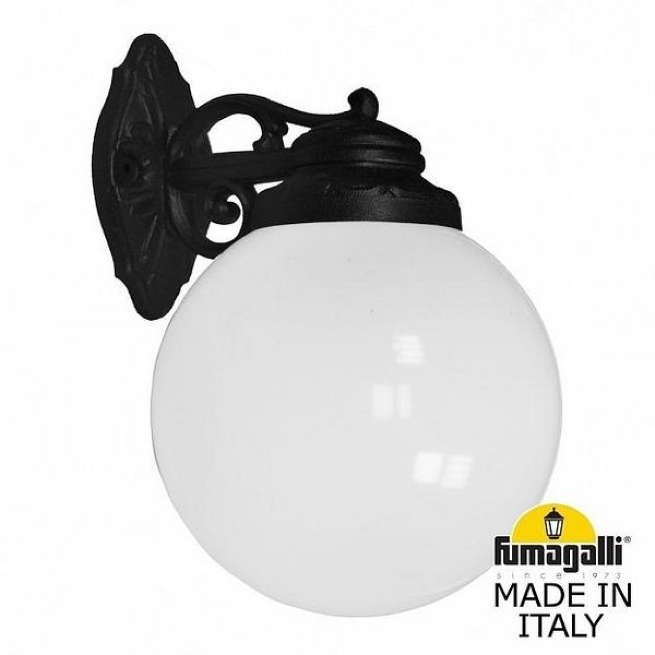 Настенный светильник уличный IP55 Fumagalli Bisso/G250. G25.131.000.AYE27DN в форме шара — фото 1