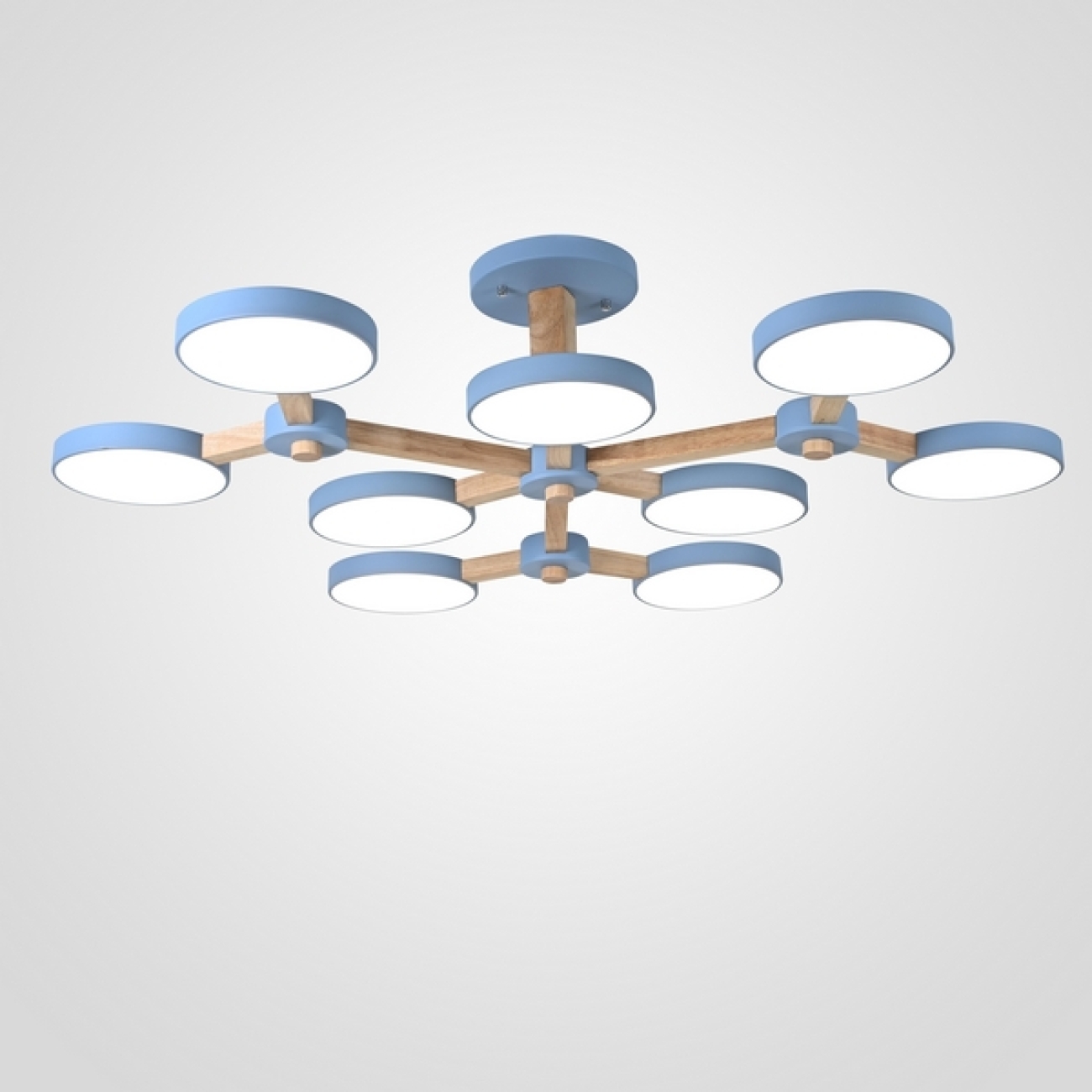 Потолочная люстра на штанге LED TURNA Голубой ImperiumLoft Turna-X01 (178302-26, Умный дом, WiFi, голосовое управление) — фото 1