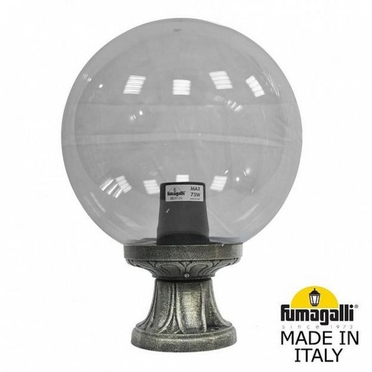 Наземный светильник IP55 уличный Fumagalli Mikrolot/G300. G30.110.000.BZE27 в форме шара