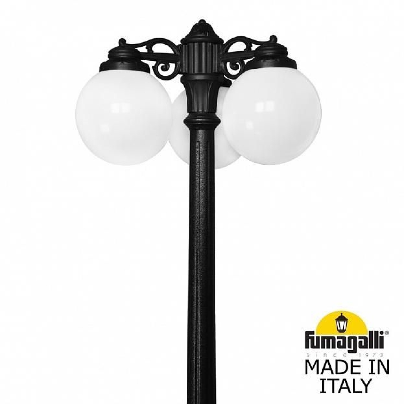 Наземный светильник IP55 уличный Fumagalli Ricu BISSO/G250 3L DN. G25.157.S30.AYE27DN в форме шара — фото 2