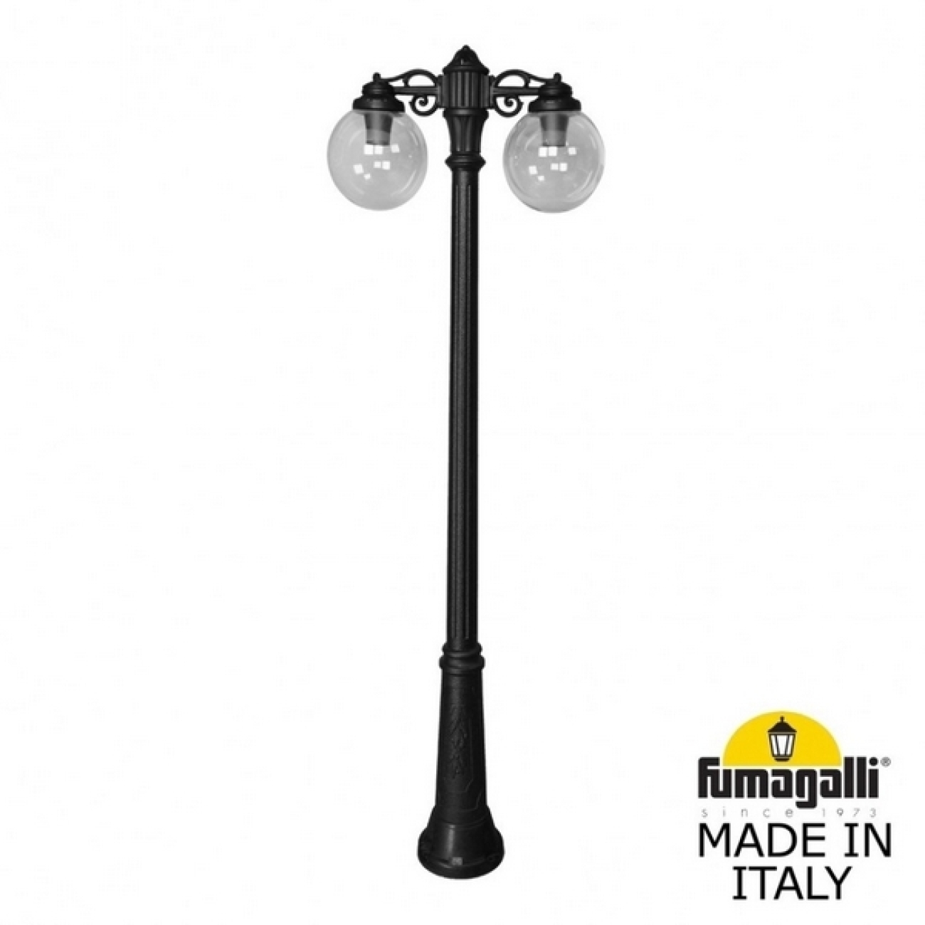 Наземный светильник IP55 уличный Fumagalli Ricu BISSO/G250 2L DN. G25.157.S20.AXE27DN в форме шара — фото 1