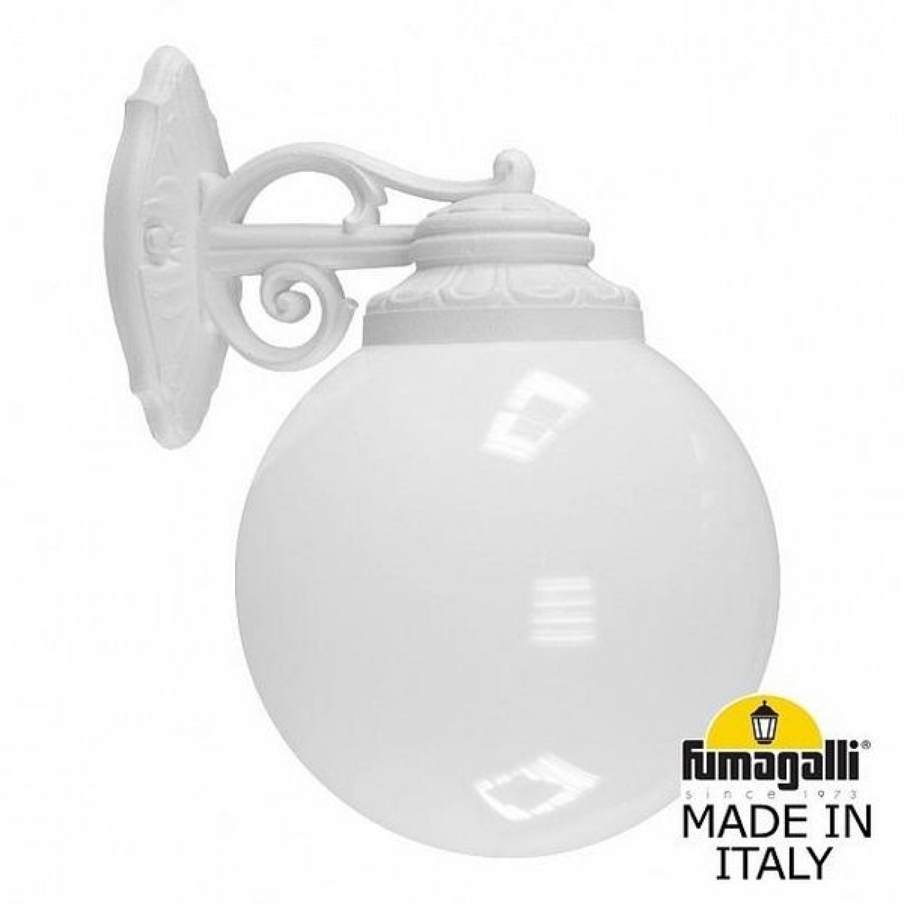 Настенный светильник уличный IP55 Fumagalli Bisso/G250. G25.131.000.WYE27DN в форме шара — фото 1