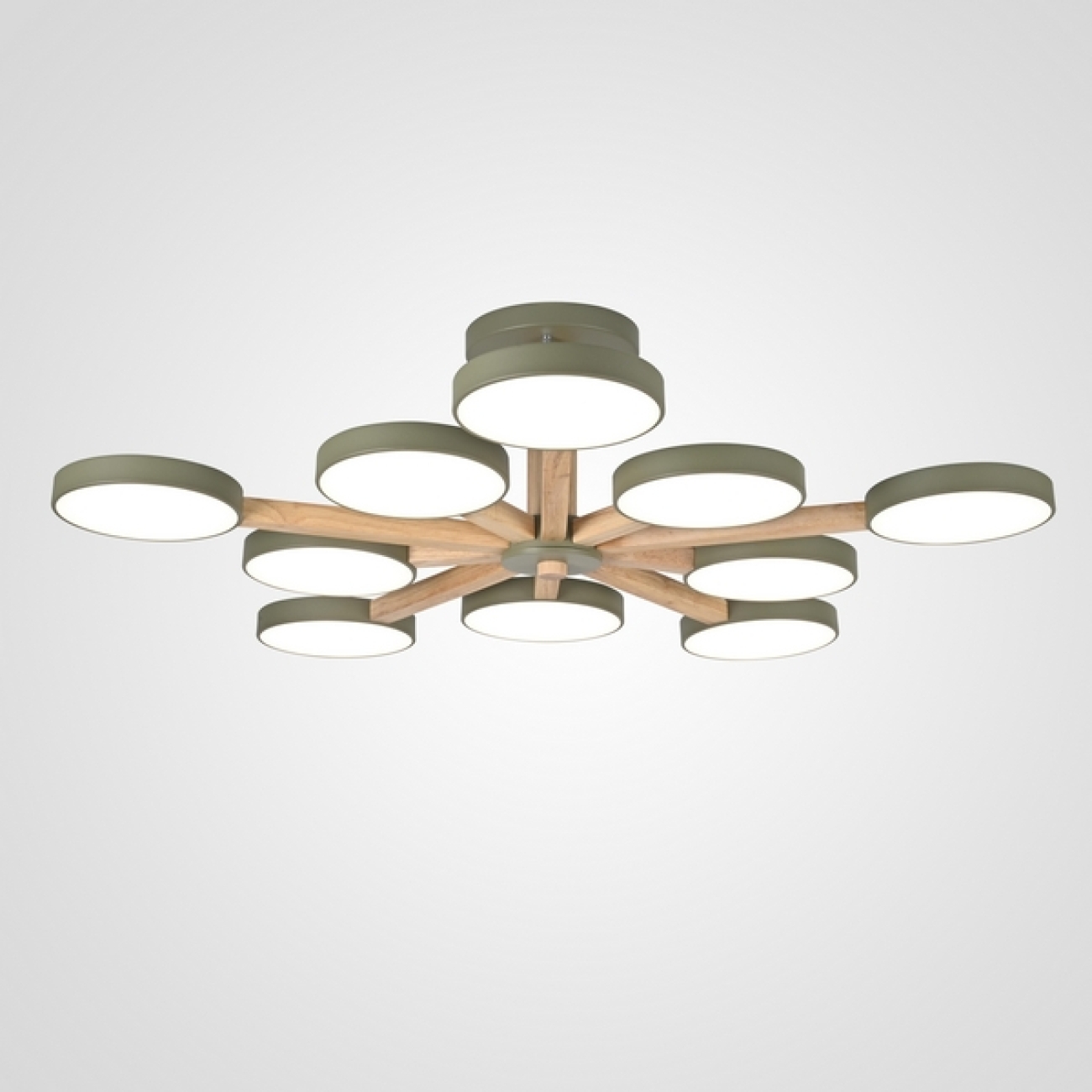 Потолочная люстра LED на штанге Turna L10 Khaki By ImperiumLoft Turna-B01 (Умный дом, Алиса) 228862-26 — фото 1