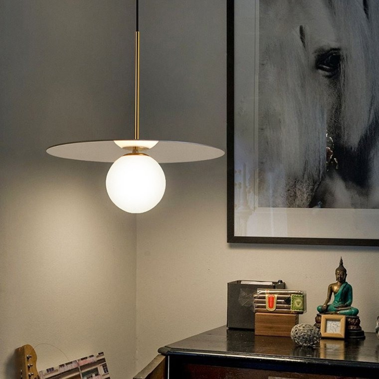Подвесной светильник Tag M D35 Хром By ImperiumLoft Tag01 178424-26 в форме шара — фото 6