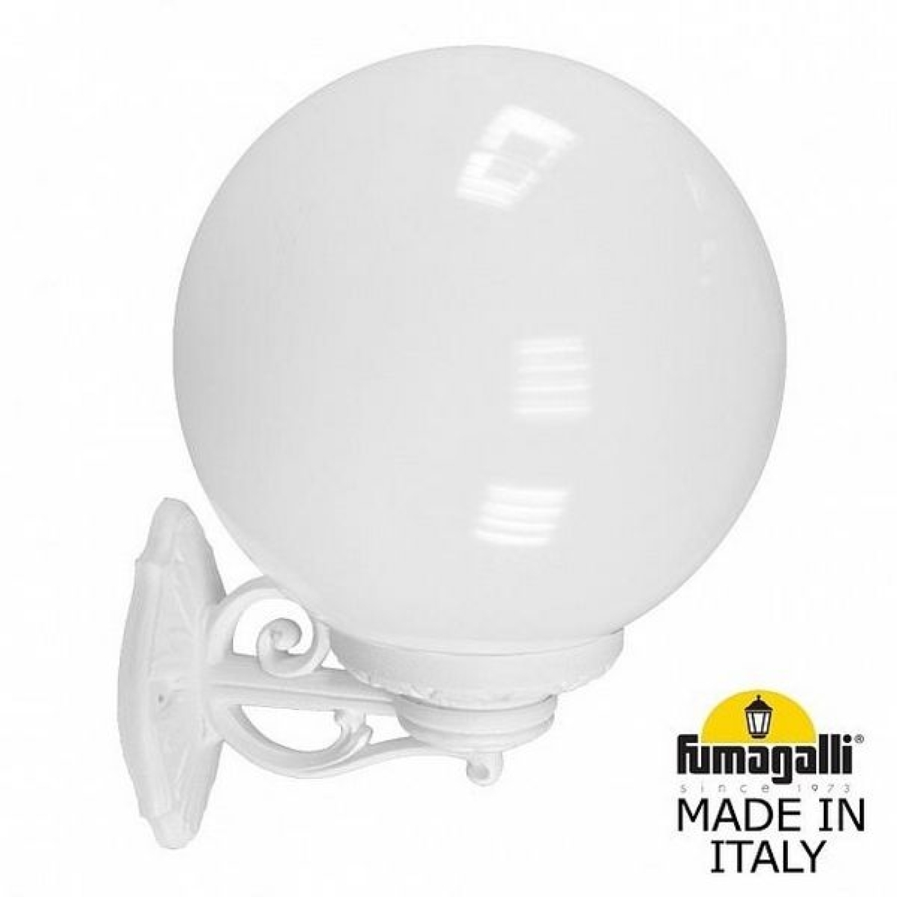 Настенный светильник уличный IP55 Fumagalli Bisso/G300. G30.131.000.WYE27 в форме шара — фото 1