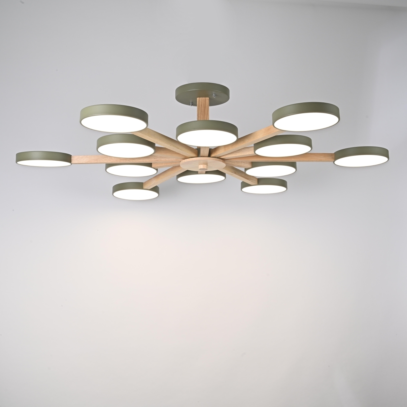 Потолочная люстра LED на штанге Turna L12 Khaki By ImperiumLoft Turna-B01 (Умный дом, Алиса) 228863-26 — фото 9
