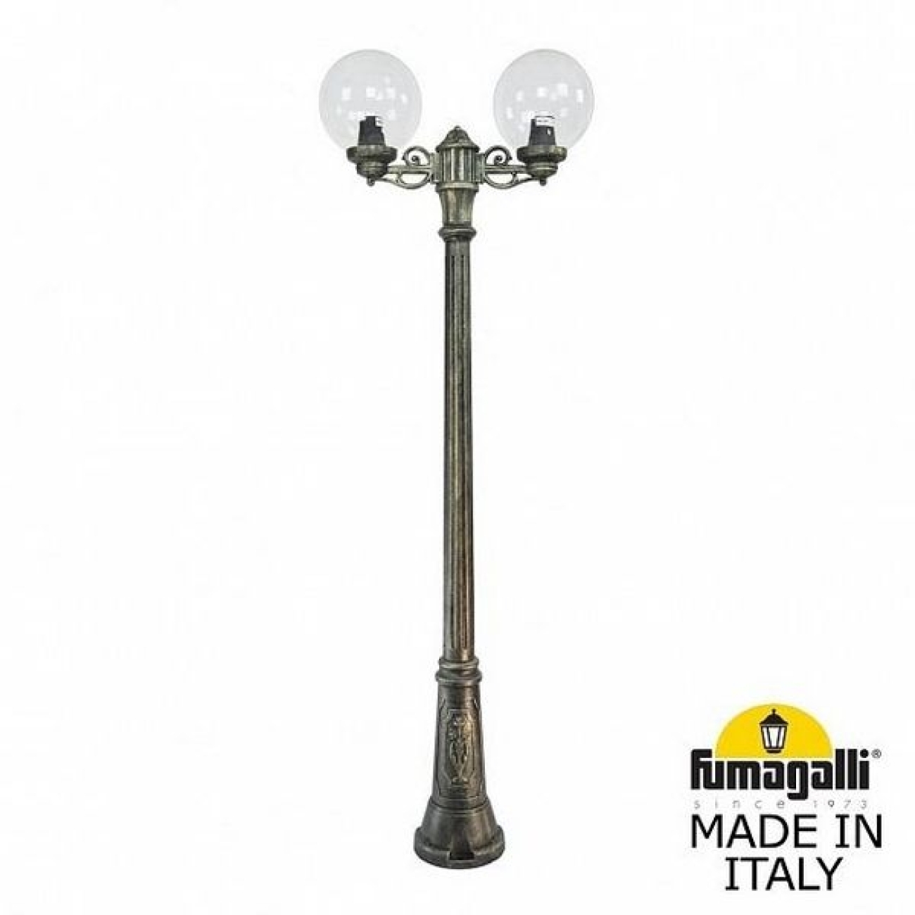 Наземный светильник IP55 уличный Fumagalli Gigi BISSO/G250 2L. G25.156.S20.BXE27 в форме шара — фото 1