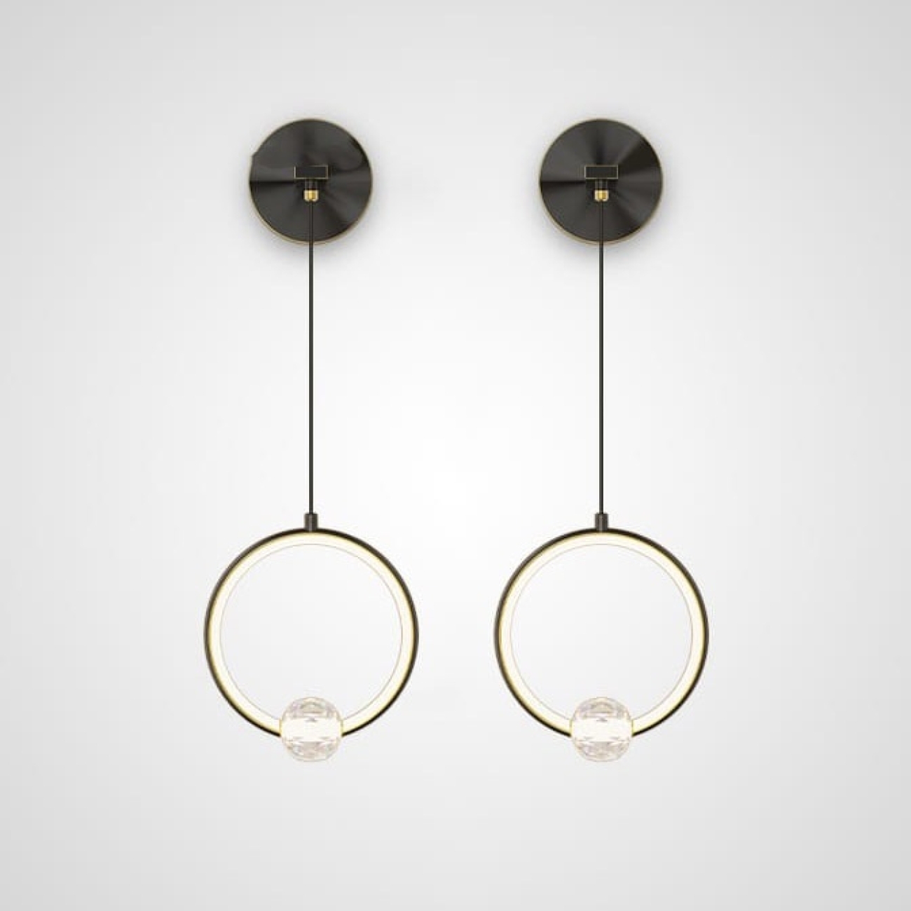 Настенный светильник LED Luana Wall Black By ImperiumLoft Luana-Wall01 212036-23 кольцо — фото 2