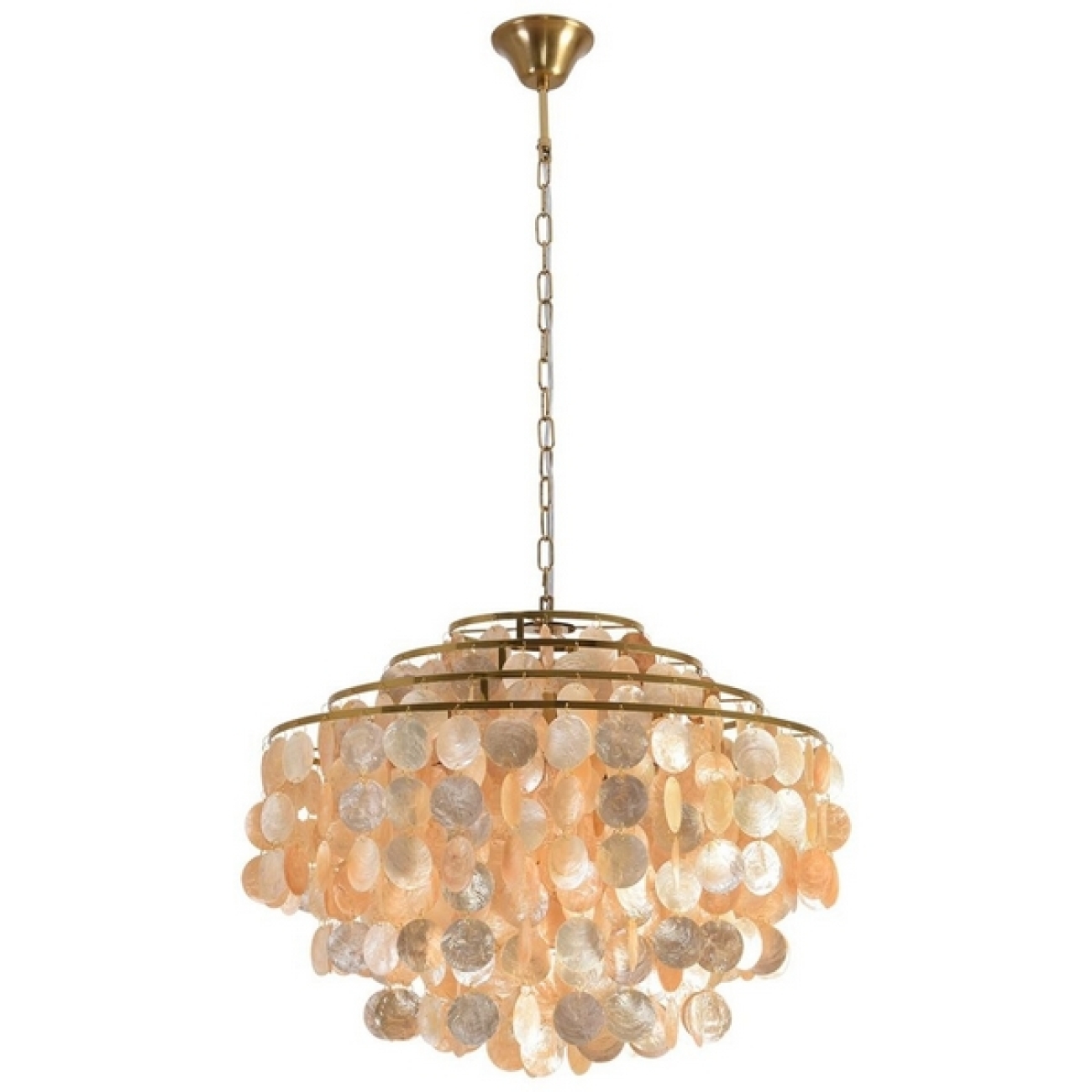 Подвесная люстра Lumion Shella 8386/6 бронза/перламутровый, металл/ракушка E14 6*40W 220V — фото 1