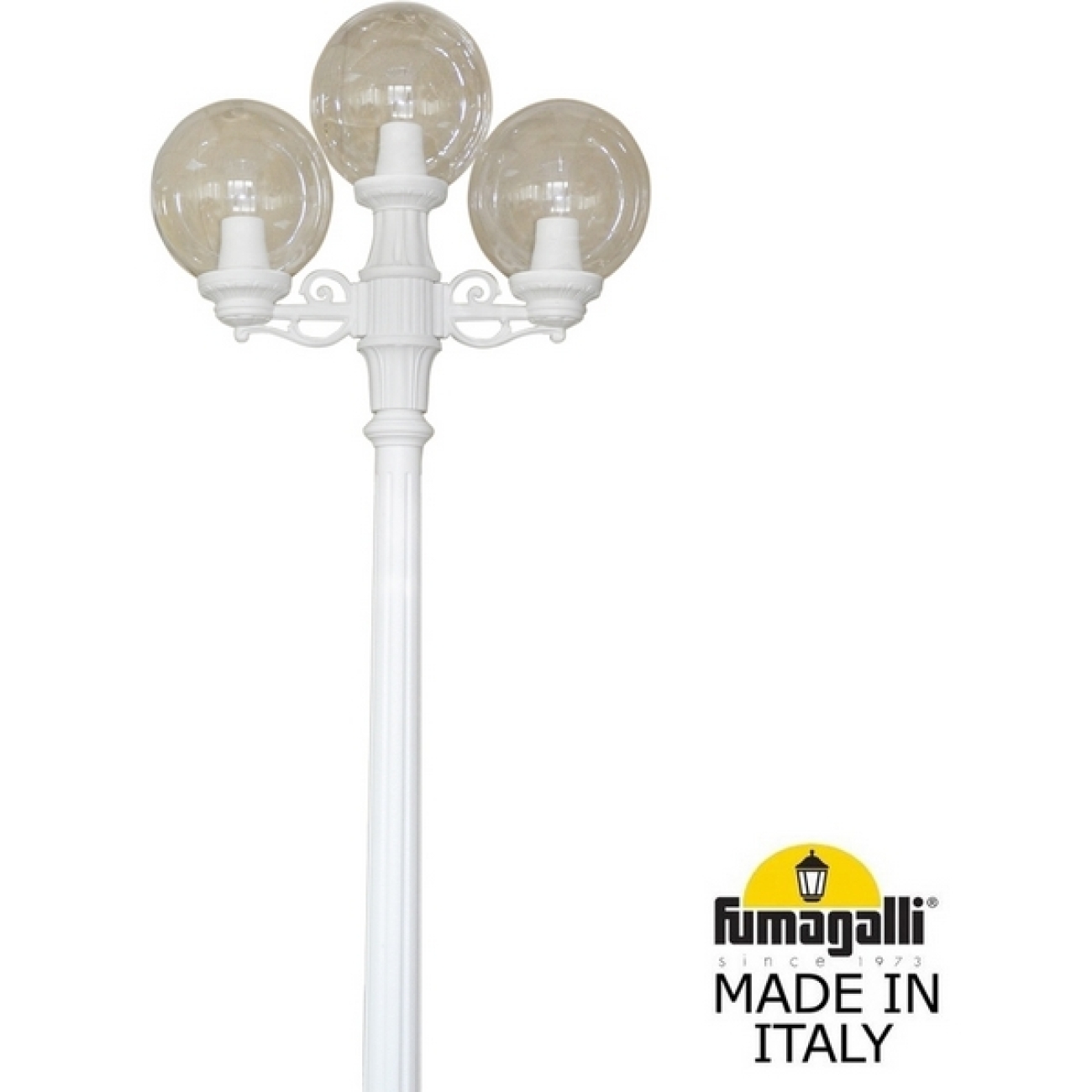 Наземный светильник IP55 уличный Fumagalli Ricu BISSO/G250 2L+1. G25.157.S21.WXE27 в форме шара — фото 1