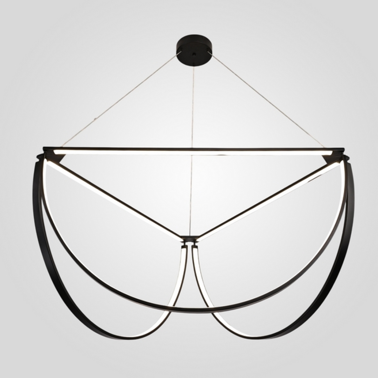 Подвесной светильник LED с пультом Solana Light 3 Black By ImperiumLoft Solana-Light01 302463-23 — фото 1