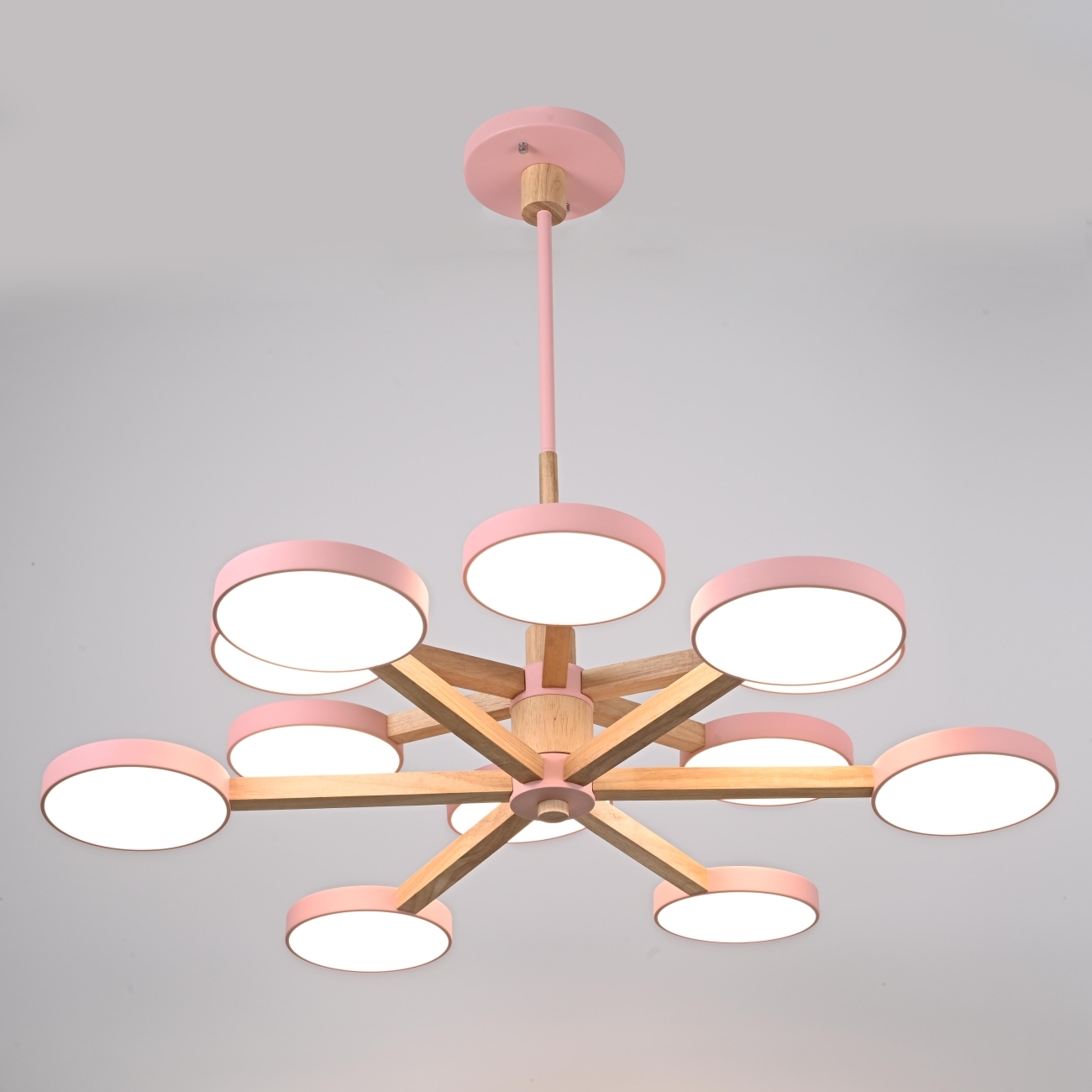 Потолочная люстра на штанге LED TURNA DBL L12 Pink ImperiumLoft Turna-Dbl01 (229083-26, Умный дом, WiFi, голосовое управление) — фото 9