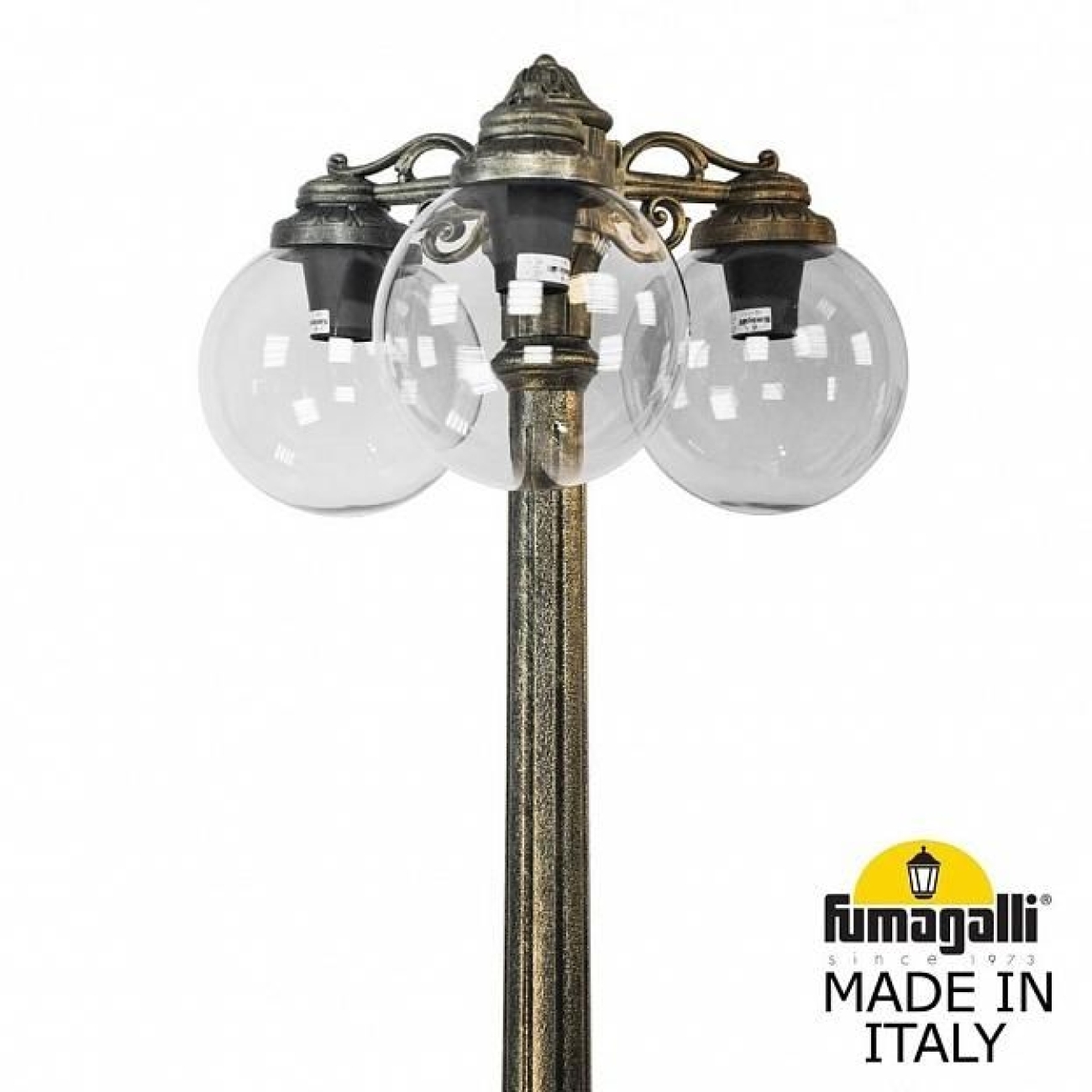Наземный светильник IP55 уличный Fumagalli Gigi BISSO/G250 3L DN. G25.156.S30.BZE27DN в форме шара — фото 2