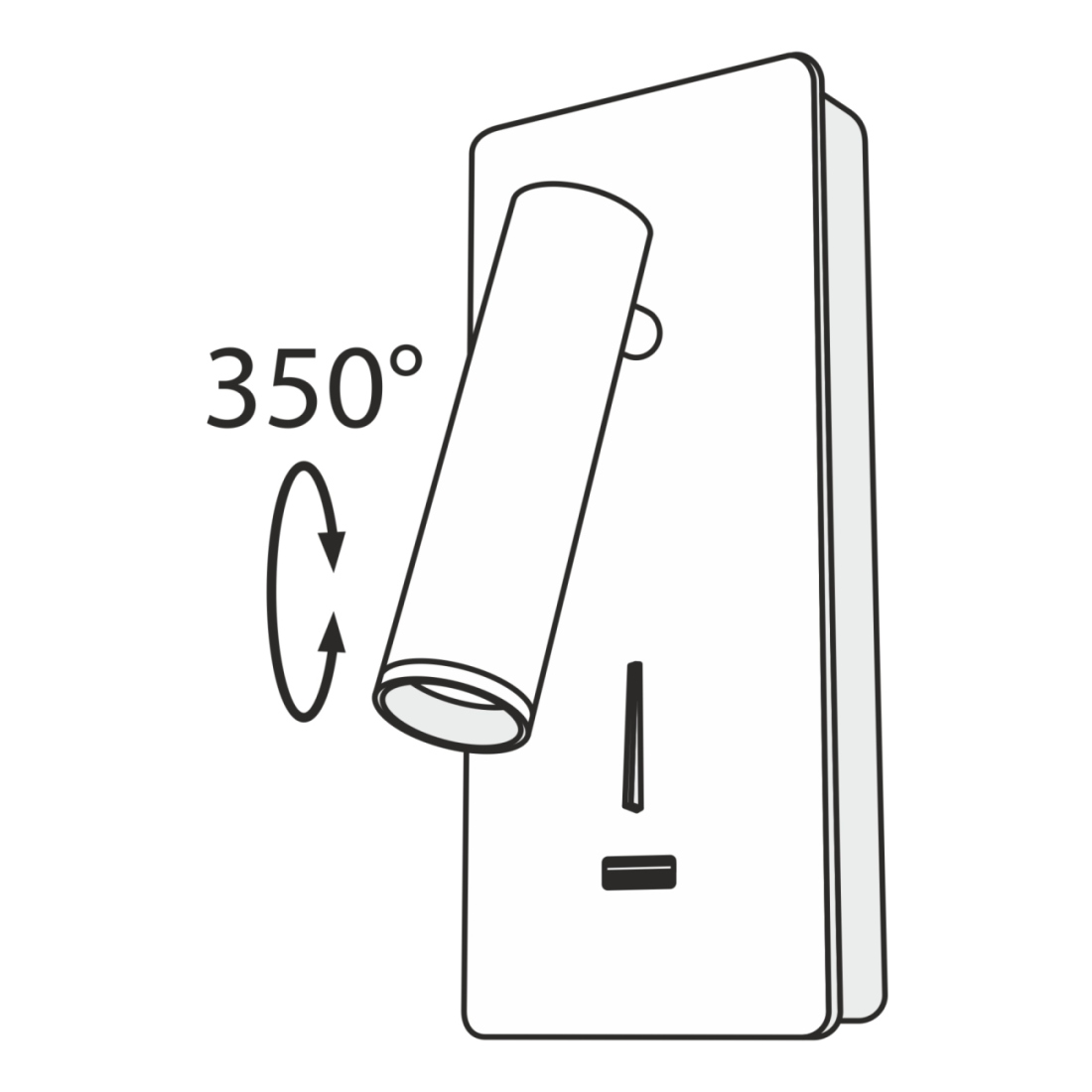 Бра для чтения светодиодное с выключателем и USB-портом Mirax C041WL-L3B3K — фото 5