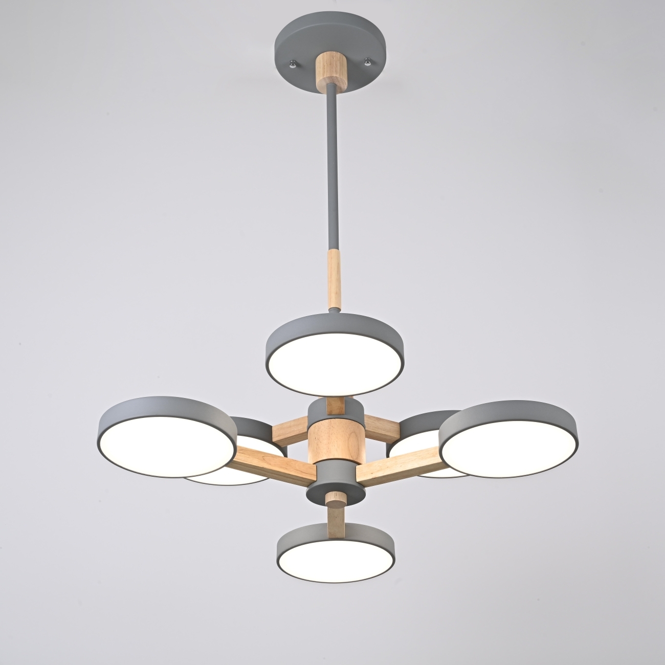 Потолочная люстра LED на штанге Turna Dbl L6 Gray By ImperiumLoft Turna-Dbl01 (Умный дом, Алиса) 229087-26 — фото 3