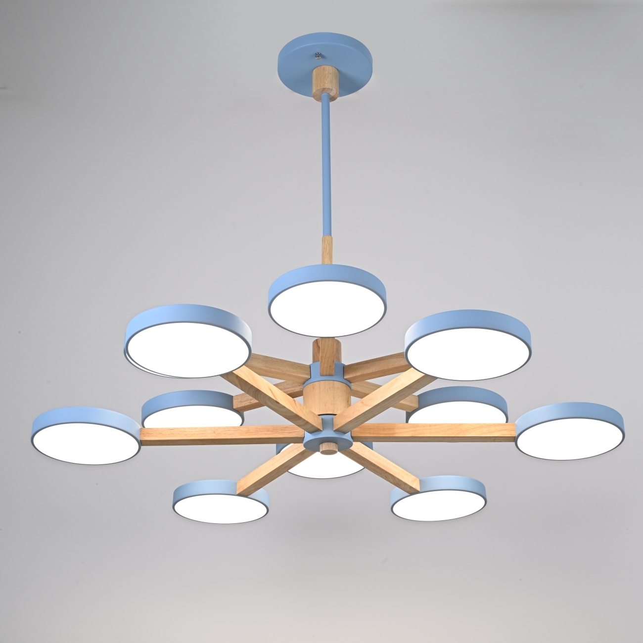 Потолочная люстра LED на штанге Turna Dbl L12 Blue By ImperiumLoft Turna-Dbl01 (Умный дом, Алиса) 229092-26 — фото 9