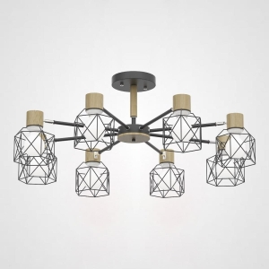 Потолочная люстра CORF B3 Black 8 lamps