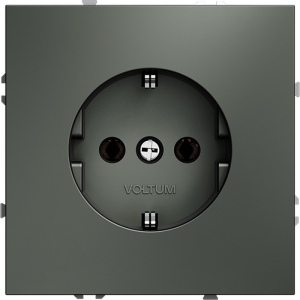 Розетка с заземлением (титан) Voltum S70 VLS040106