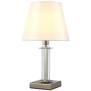 Интерьерная настольная лампа Crystal Lux NICOLAS LG1 NICKEL/WHITE