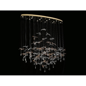 Потолочная люстра Newport 8200 8220/140 С oval gold polished с подвесками