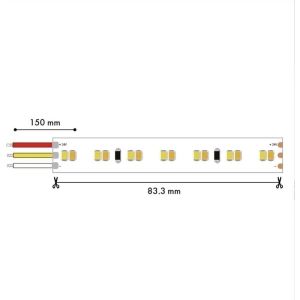 Светодиодная лента 24V 5м SMD2835, 19.8W/m, 2700-6500K Favourite 2001-62020