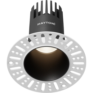 Встраиваемый светильник круглый под гипсокартон светодиодный Maytoni Dip DL120-10W-4K-TRS-B
