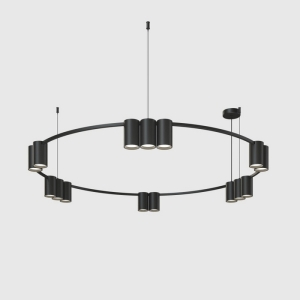 Подвесной светильник Denkirs Orbit DK4067-BK 15xGU10 LED до 15 Вт, черный матовый