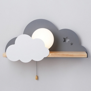 Бра для детской с полкой Серое Облако Wall Lamp Gray Cloud By ImperiumLoft 44.899-0 156715-22