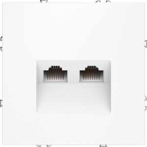Розетка двойная Ethernet RJ-45 (белый матовый) Voltum S70 VLS060202