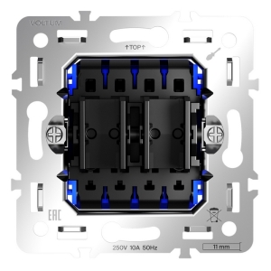 Механизм перекрестного переключателя двухклавишного 10А Voltum S70 VLS0205M
