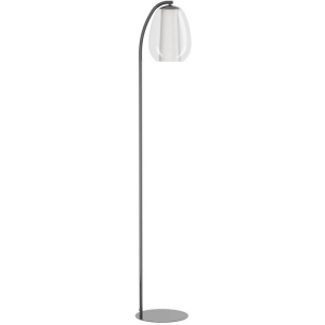 Торшер светодиодный Eglo Menorca 390462 с регулировкой цветовой температуры 1X7W 1X1,6W LED 2200-6500K, 700lm, сталь, никель черный, белый