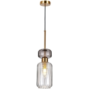 Подвесной светильник Escada Gloss 1141/1S Smoke/Clear E14*60W Antique copper/Smoke/Clear