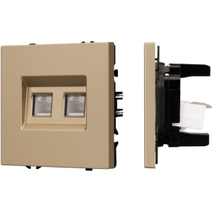 Механизм сдвоенной компьютерной розетки SCT-NOBE-MPC2-SFPL-GD (RJ-45, CAT6) (Arlight) 054314