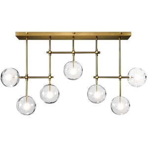Потолочная люстра на штангеDelight Collection Globe Mobile KG0835P-7A brass в форме шара