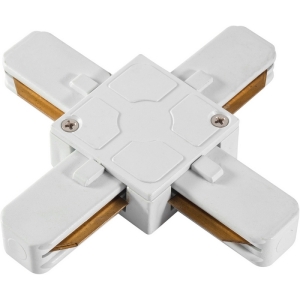 Трековый однофазный X-образный соединитель AM Group AM178 WH