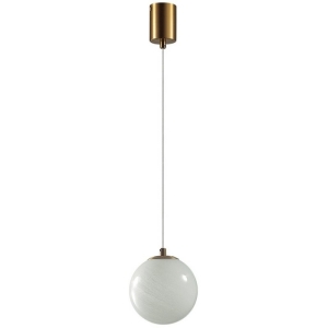 Подвесной светильник Odeon Light Magia 7109/1A бронзовый/белый/стекло/металл IP20 E14 5W 220V