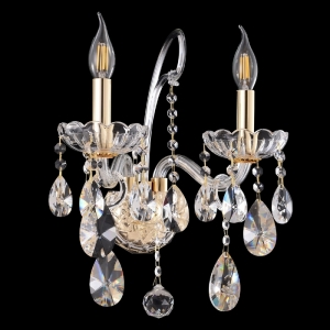 Бра Crystal Lux MONICA AP2 GOLD с подвесками