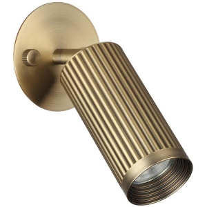Настенный спот поворотный на 180/350 Odeon Light Manchester 7013/1WA металл/под латунь LED GU10 10W 220V