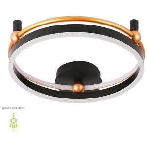 Потолочный светильник Crystal Lux FERNANDO PL48W LED BLACK/GOLD