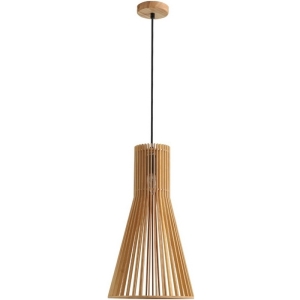 Подвесной светильник Lumion Gerda 8384/1A бежевый дерево E27 60W 220V
