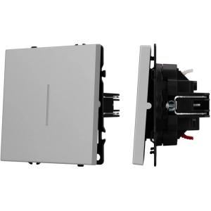 Механизм выключателя одноклавишный проходной LED SWT-NOBE-MKP1-SFPL-L-IS (230V, 10A) (Arlight, Никель) 059431