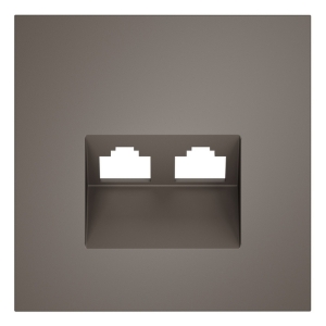 Накладка для розетки компьютерной двойной RJ45+RJ45 кат.6 (капучино) Voltum S70 VLS001414
