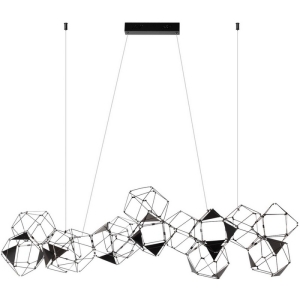 Подвесная люстра Odeon Light Trellis 5087/64L черный хром/металл LED 64W 4000K 3800Лм