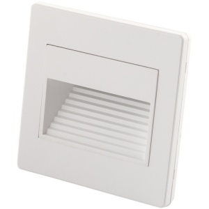 DK3050-WH Светильник встраиваемый в стену, IP 20, LED 3000, 1 Вт, белый, пластик