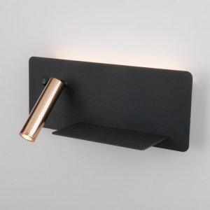 Бра светодиодное для чтения с USB-портом и выключателем Fant R LED чёрный/ золото (MRL LED 1113)