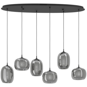 Подвесной светильник Eglo Larva 390415 с рег-кой цветовой темп-ры 6X3,7W(LED) 2700-6500K сталь, черный, черный, прозрачный