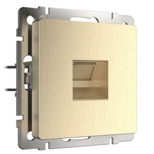 Розетка Ethernet RJ-45 (шампань рифленый) (a051424) Werkel Встраиваемые механизмы шампань рифленый W1181010