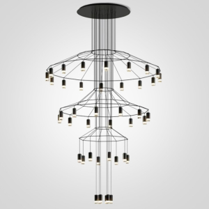 Подвесной светильник Vibia Wireflow Chandelier 0378 LED Suspension 42 lamp