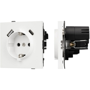 Механизм розетки с USB зарядкой SCT-TENDO-MUAC-SFPL-WH (230V, 16A) (Arlight, Матовый белый) 054610
